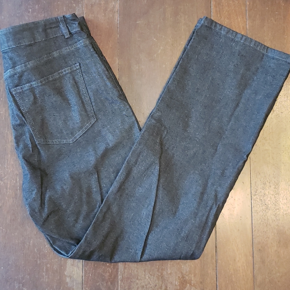 NWOT Eileen Fisher Black Stretch Denim Jeans Sz M